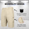 BLUE ROCK MEN’S 6-POCKET ALL MOTION STRETCH UTILITY SHORTS - SIZE: 34 - KHAKI - Brand New