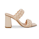 Syktkmx Womens Braided Chunky Heels Sandals Dressy Sandal Pink Orange Size 8 - Like New