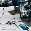 MOKiN USB C Hub Adapter for MacBook Pro/Air 7 in 1 USB C Hub MUC0401 - Like New