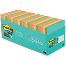 Post-it Super Sticky Notes, 3" x 3", Supernova Neons, 24 Pads, 70 Sheets - Brand New