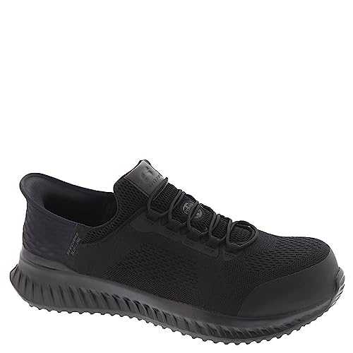 SKECHERS MEN'S HANDS FREE SLIP-INS TILIDO FLETCHIT COMP TOE BLACK SIZE 11 WIDE - Brand New