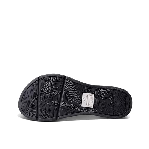 REEF WOMEN'S REEF SANTA ANA FLIP FLOP SANDALS SIZE 7 BLACK/WHITE - Brand New