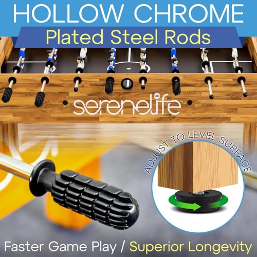 SERENELIFE FOOSBALL TABLE COMPETITION SIZED SET 2 BALLS 2 CUP HOLDERS - NATURAL - Like New