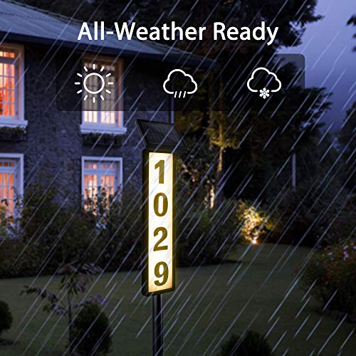 FORUP Solar Lighted House Address Numbers Sign Solar Powered House Numbers Light - Like New