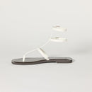 SS25 THE DROP GLADIATOR THONG ANKLE SANDAL WOMEN SIZE 7.5 CREAM - Like New