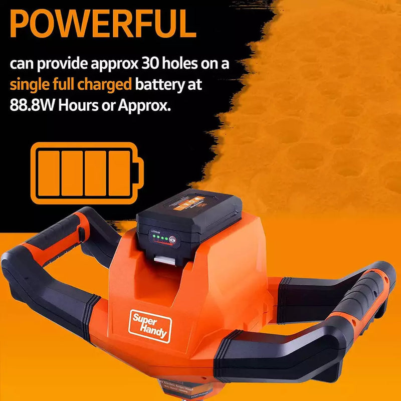 SUPERHANDY ELECTRIC EARTH AUGER (WITH DRILL BIT) 48V LAB01 - ORANGE - Like New