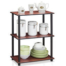 FURINNO TURN-N-TUBE 3-TIER COMPACT DISPLAY RACK - DARK CHERRY - Like New