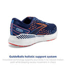BROOKS MEN'S GLYCERIN GTS 20 SUPPORTIVE RUNNING BLUE DEPTHS/PALACE BLUE/ORANGE - Like New
