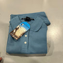 D & JONES WOMEN'S BRACELET LENGTH V-NECK TOP - SIZE: WOMEN M - SLATE BLUE - Brand New