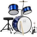 Best Choice Products 3-Piece Beginner Drum Set for Kids Juniors - Blue - Brand New