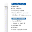 SHINESTAR 24 PACK T8 LED BULBS 4-FOOT 18W 2200LM 5000K DAYLIGHT CLEAR COVER - Like New