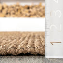 NULOOM ASHLI SOLID HANDWOVEN AREA RUG, 2' X 3' - NATURAL - Like New