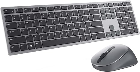 Dell Premier Multi-Device Wireless Bluetooth Keyboard Mouse KM7321W - TITAN GRAY Like New