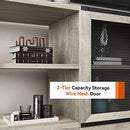 IDEALHOUSE TV Stand for 65 inches TVs, Farmhouse, Rustic Grey - Like New