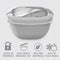 BENTGO SALAD - 54 OZ BOWL WITH 4-COMPARTMENT TRAY, REUSABLE T0774 - GRAY - Brand New