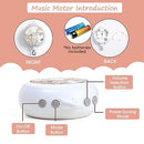 ACRABROS BABY MOBILE FOR CRIB,35 LULLABIES DIGITAL BOX,WOODLAND NURSERY - WHITE - Like New