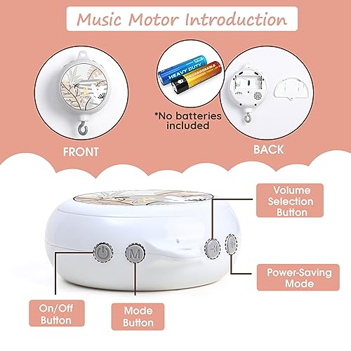 ACRABROS BABY MOBILE FOR CRIB,35 LULLABIES DIGITAL BOX,WOODLAND NURSERY - WHITE - Like New