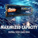 DATO M.2 2280 SSD 512GB II PCIe Gen4 x4 NVMe SSD Internal SSD, DP800 Pro - Black - Brand New