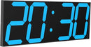 CHKOSDA LED Large Digital Wall Clock Oversize 6” Numbers B07ZF8HLHY - Ice Blue - Like New