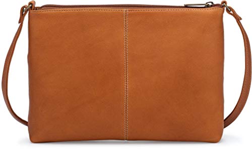 LE DONNE LEATHER WOMEN’S MALLORY CROSSBODY PURSE - TAN - Brand New