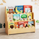 SPACEAID 3-TIER 29.6"W SCALLOPED BOOKSHELF MONTESSORI WOODEN 62MTSJ-01K-3N - Like New