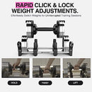FF Finer Form Finer Form Adjustable Dumbbells 5-32.5LB - BLACK & STEEL - Like New
