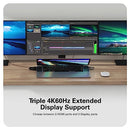 HYPERDRIVE 4K MULTI-DISPLAY DOCKING STATION FOR 13 16” MACBOOKS - SPACE GRAY - Like New