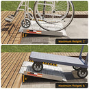 ORFORD Portable Wheelchair Ramp 2FT 28.74''L×23.8''W Handicap Ramps Aluminum - Brand New