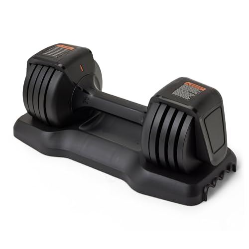 AMAZON BASICS ADJUSTABLE DUMBBELL, 25 LB - BLACK - Like New