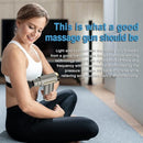 COTSOCO MASSAGE GUN, DEEP TISSUE PAIN RELIEF, 4 MASSAGE HEADS, M697 - GRAY - Like New
