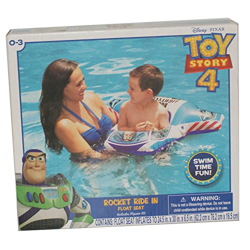 DISNEY TOY STORY 4 KIDS ROCKET RIDE IN POOL FLOAT SEAT INFLATABLE SWIM - ROCKET - Like New