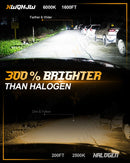 XWQHJW 9005/HB3 LED HEADLIGHT BULB HIGH BEAM 5500LM SUPER WHITE - BLACK RED - Like New