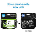 HP 67XL BLACK HIGH-YIELD INK CARTRIDGE | WORKS WITH DESKJET 1255 - BLACK - Brand New