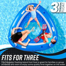 ZONE TECH INFLATABLE ISLAND POOL FLOAT RAFT MULTI PERSON POOL LOUNGER - BLUE - Like New
