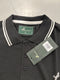 TIGER WOLF 3 BUTTON POLO SHIRT - SIZE: MEN L - BLACK/WHITE - Brand New