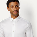 AEMN94768M26 AMAZON ESSENTIALS SLIM FIT STRETCH WRINKLE FREE DRESS SHIRT L WHITE - Brand New