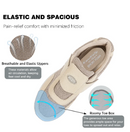 KWUKOTY DIABETIC SHOES  SLIP-ON ORTHOPEDIC WALKING SHOES - SIZE: 6.5 W - KHAKI - Like New