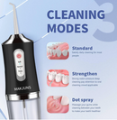 MAKJUNS MK-BLACK Water Dental Flosser 3 Modes 4 Jets Rechargeable Black Like New