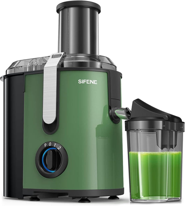 SiFENE 800W Powerful Juicer Machines with 3.2" Big Mouth - GREEN Like New