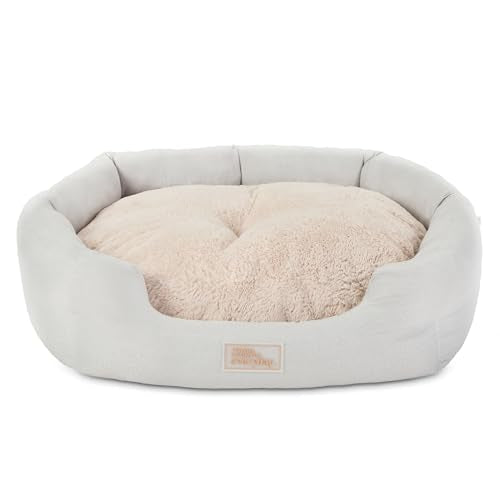 TOWN & COUNTRY EVERYDAY CUDDLETOWN FAUX LINEN COMFY COZY CUDDLER PET BED - Brand New