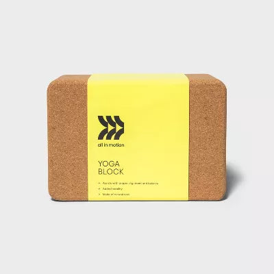 ALL IN MOTION CORK YOGA BLOCK - BROWN - Brand New