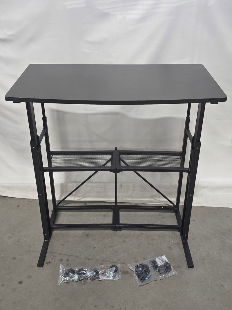 POP-IT COLLAPSIBLE AND ADJUSTABLE SIT OR STAND DESK - BLACK - Like New