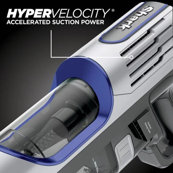Shark HZ255 Ultra Light Pet Stick Vacuum Self-Cleaning Brushroll - Blue/Silver - Like New