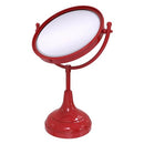 Allied Brass DM-2/5X-FER 8 Inch Vanity Top Make-Up Mirror 5X Magnification, Red - Brand New
