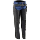 Milwaukee Leather LKL6700 Women Classic Black Leather Chaps Hip Pocket Size: 3XL - Brand New