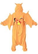 SAZAC POKEMON CHARIZARD KIGURUMI ONESIE ADULT UNISEX, ORANGE/YELLOW/TEAL/WHITE - Brand New
