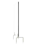 GHENT CLEAR PARTITION EXTENDER WITH ATTACHED CLAMP 29 X 3.88 X 30 THERMOPLASTIC - Brand New