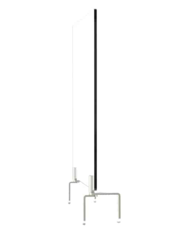 GHENT CLEAR PARTITION EXTENDER WITH ATTACHED CLAMP 29 X 3.88 X 30 THERMOPLASTIC - Brand New
