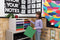 Pacon Classroom Keepers 12" x 18" Construction Paper Storage, 10-Slot, White - Like New