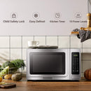 BLACK+DECKER EM036AB14 Digital Microwave Oven, Stainless Steel, 1.4 Cubic ft - Like New